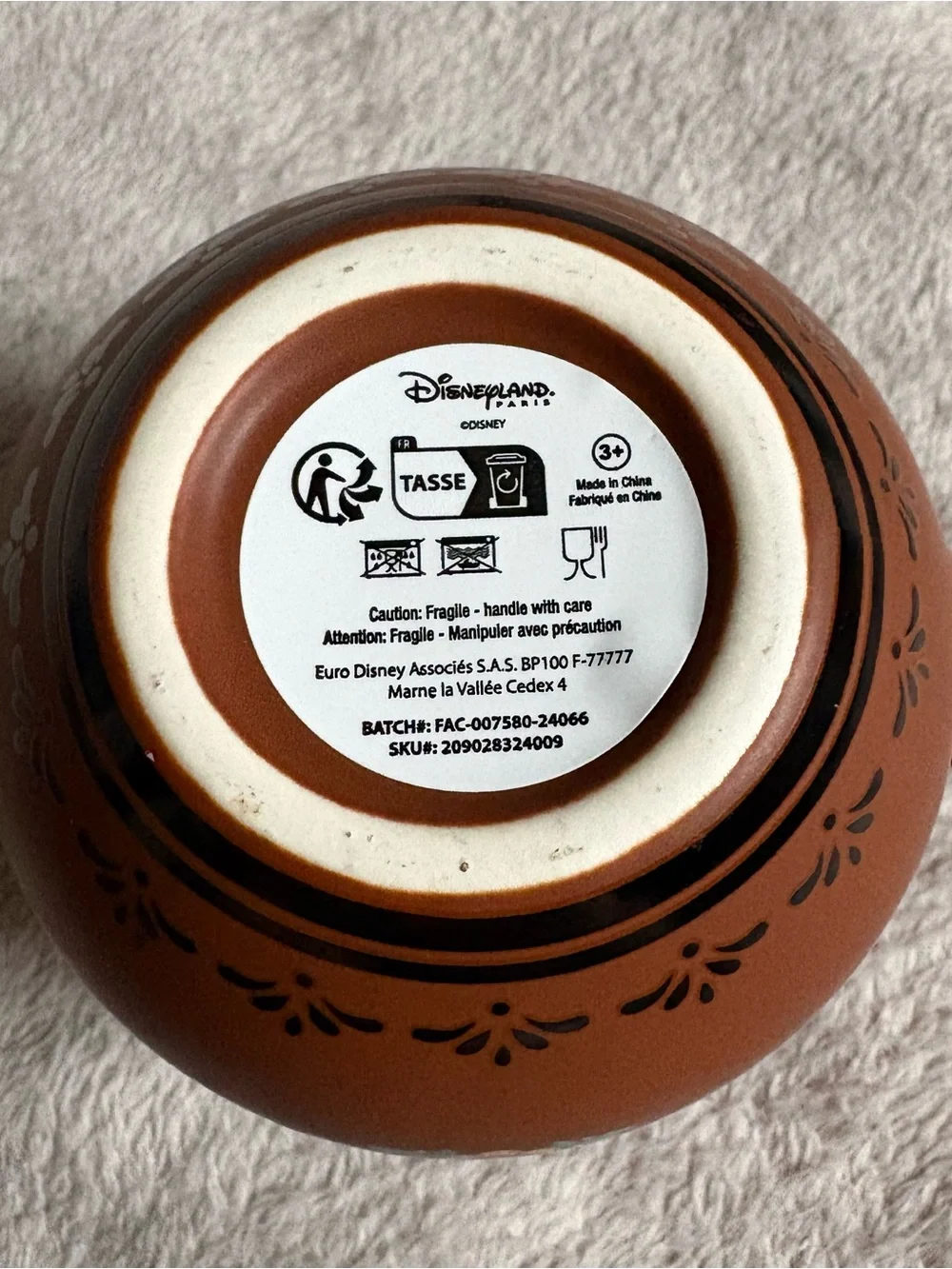 Disneyland Paris Coco Remember Me Brown Ceramic Mug Cup Disney Parks